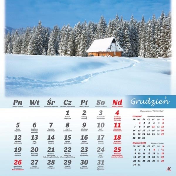 Wandkalender 2022 - Polskie klimaty 33x33 cm