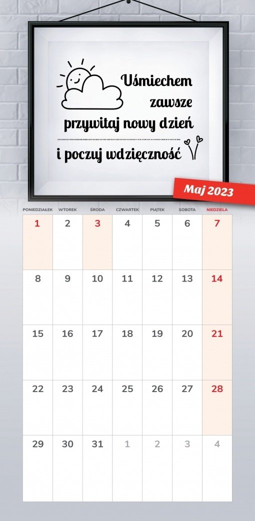 Wandkalender 2023 - Kalendarz notatnikowy PLAKATY-CYTATY
