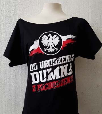 T-Shirt Frauen schwarz sexi - Od urodzenia dumna z pochodzenia