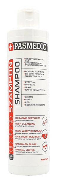 Szampon PASMEDIC do włosów normalnych i z tendencją do przetłuszczania się 250ml /  Shampoo