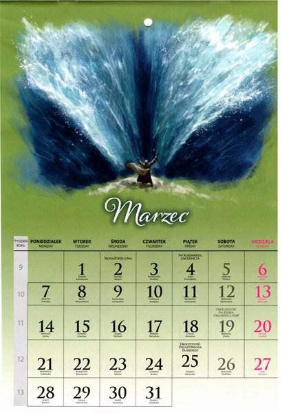Wandkalender 2022 A4 - Kalendarz Biblijny 21x29,7 cm
