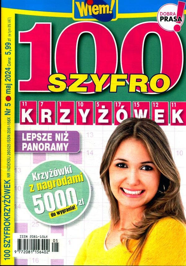 100 Szyfrokrzyżówek Wiem! - półroczna prenumerata na terenie Niemiec