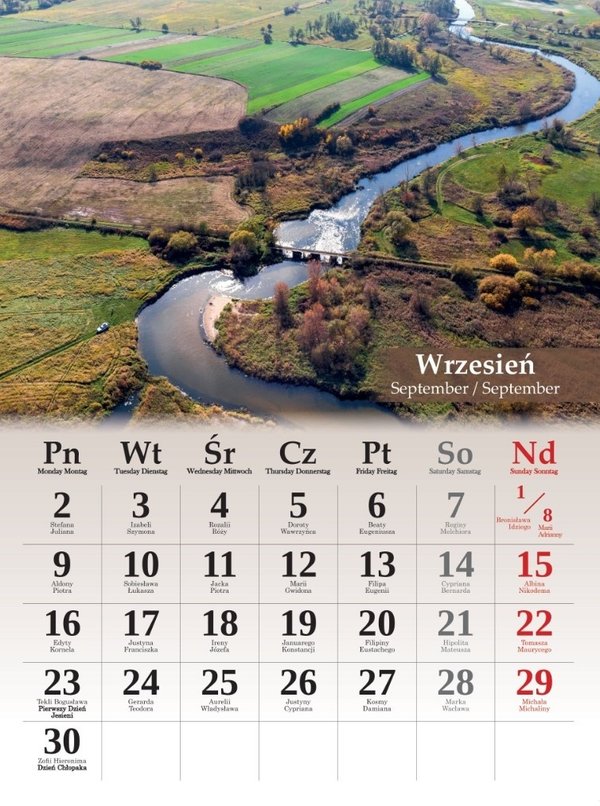 Wandkalender 2024 B4 - Krajobrazy Polski 31x23 cm