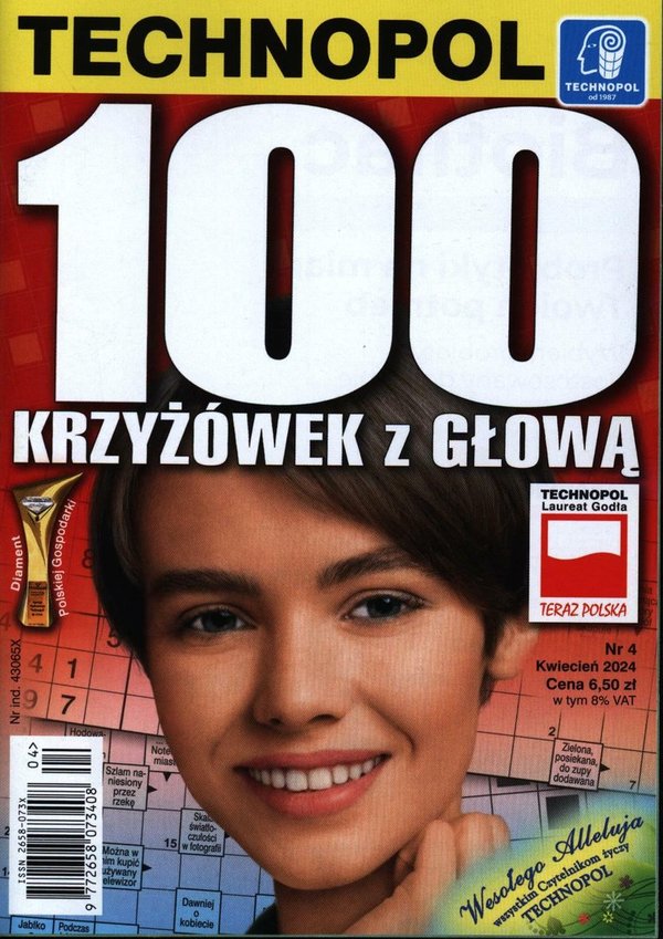 100 Krzyżówek z Głową Technopol - półroczna prenumerata na terenie Niemiec
